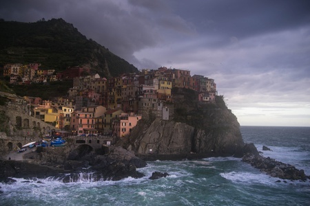 Itali Liguria romantic travel in Cinque Terre National parkの写真素材