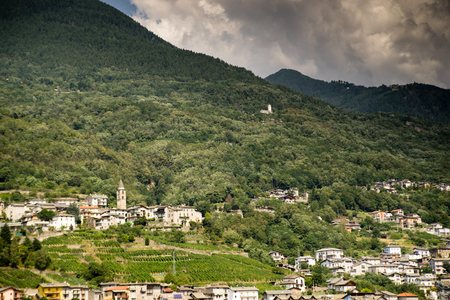 Summer travel in lombardy for culture and nature agriturismoの写真素材