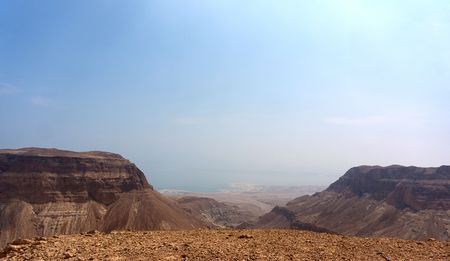 Extreme tourism of desert hiking and trekking