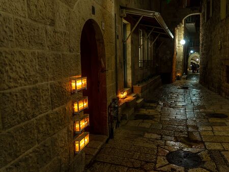 Jewish holiday chanuka celebration in israel jerusalemの写真素材