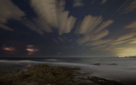 Night storm nature electricity forcesの写真素材