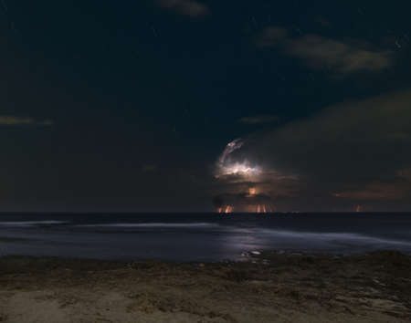 Night storm nature electricity forcesの写真素材