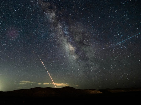 Night Missile Interception with Milky Way