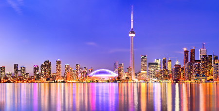 Panorama of Toronto skyline in Ontario, Canada.のeditorial素材