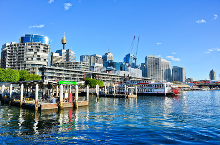 View of Darling Harbour in Sydney, Australiaのeditorial素材