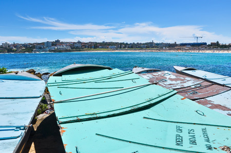 Boats on the Bondi Beach, Sydney, Australia.