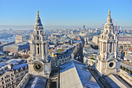 View of London city center from St Paul's Cathedralのeditorial素材