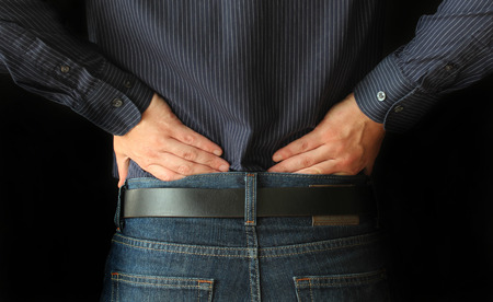 Man with backache