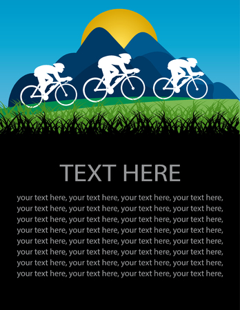 Cycling posterのイラスト素材