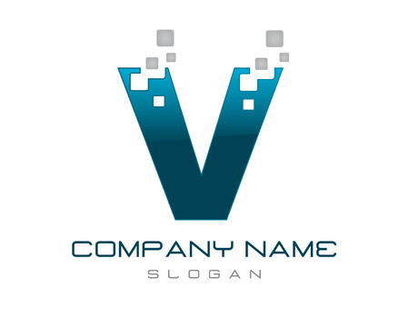 Modern letter V logoのイラスト素材