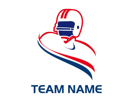 American football logotypeのイラスト素材