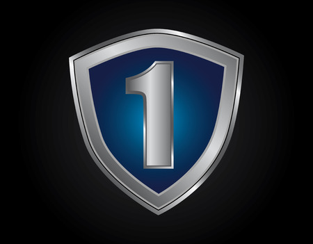 Shield number 1のイラスト素材