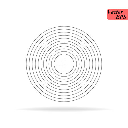 Target aim icon, vector target symbol - target illustrationのイラスト素材
