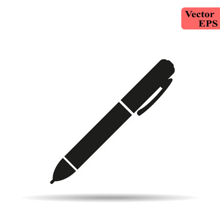 Pen icon, vector illustration. Flat design style eps 10のイラスト素材