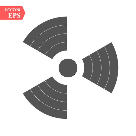 symbol of radioactive contamination with highlights on a black background, danger EPS 10のイラスト素材