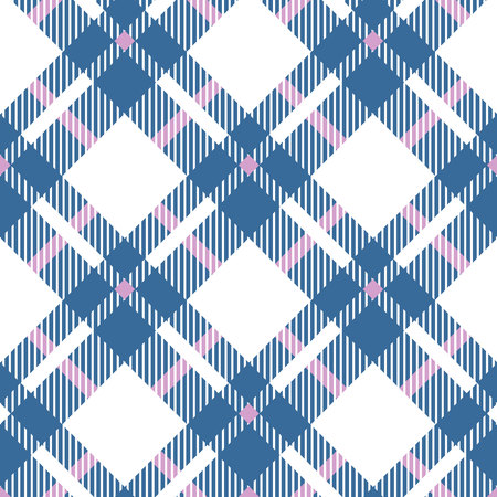 Turquoise blue, red and white color tartan seamless vector pattern. Checkered plaid texture. Geometrical simple square background for fabric, textile, cloth, clothing, shirts, shorts, dress, blanket eps 10のイラスト素材