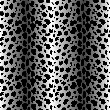 leopard pattern texture repeating seamless monochrome black and white. Fashion and stylish background eps10のイラスト素材