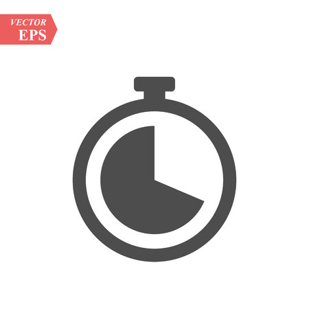 Clock vector icon. Time vector illustration. Trendy Flat style for graphic design, Web site, UI eps 10のイラスト素材