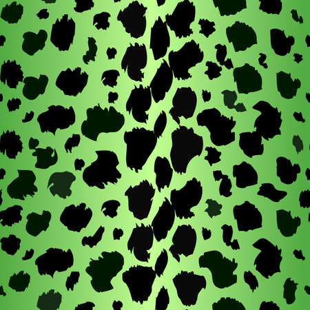 A collection of four different green animal print backgrounds. leopard Seamless repeatable. Eps10 Vector.のイラスト素材