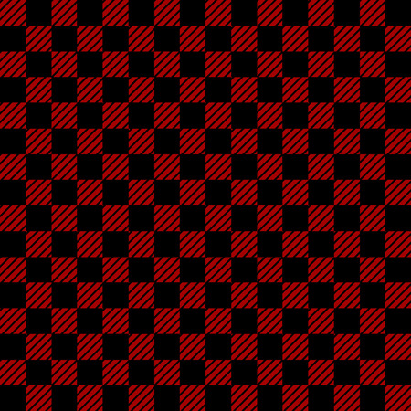 Lumberjack plaid pattern in red and black. Seamless vector pattern. Simple vintage textile design. eps10のイラスト素材