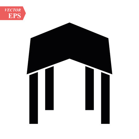 Pavilion tent icon. Simple illustration of pavilion tent vector icon for web design isolated on white background eps10のイラスト素材