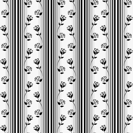 Vector seamless pattern. Stylish texture. Endless floral background with vertical branches and berries eps10のイラスト素材