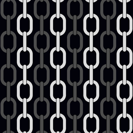 black and metal chain on black seamless vector background. eps10のイラスト素材