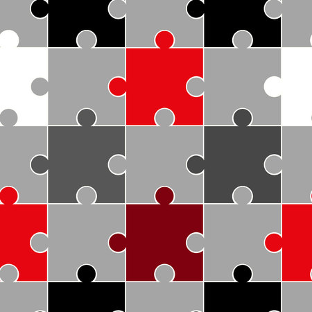 Colorful puzzle seamless background pattern. Vector illustration. eps10のイラスト素材