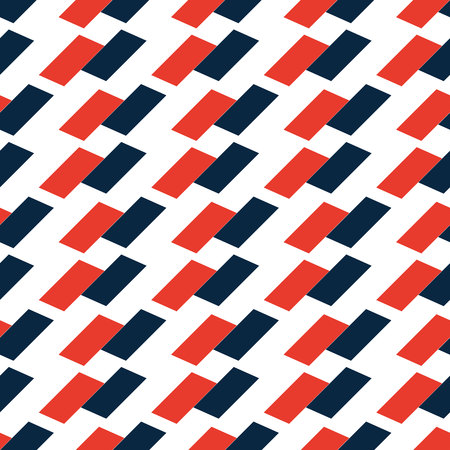 Seamless black and red op art rectangle pattern vector. eps10