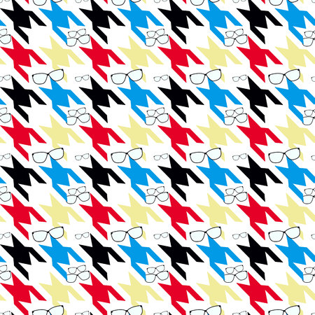 Plaid checkered,dog tooth pattern. colorful Hounds-tooth seamless. Classical English background Glen plaid Glenurquhart check for fashion design.のイラスト素材