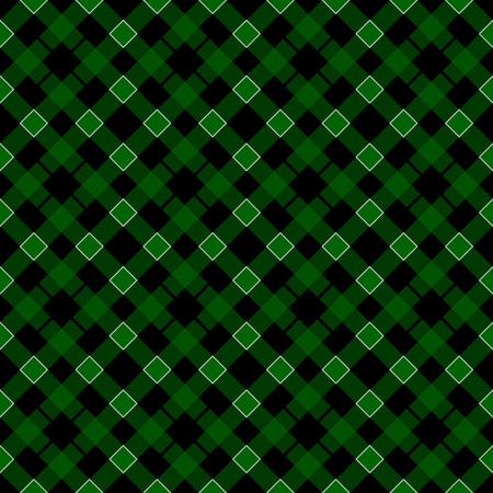 St. Patricks day tartan plaid. Scottish pattern in green and white cage. Scottish cage. Traditional...