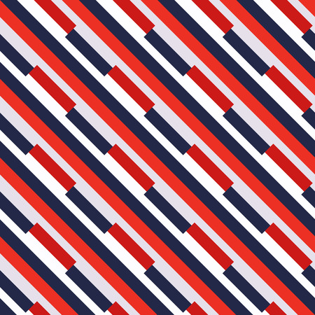 Retro stripe pattern with navy red,white, black and orange parallel stripe. Vector pattern stripe abstract background eps10のイラスト素材