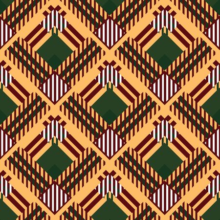 Caledonia Tartan pattern. Scottish cage. Scottish checkered background. Traditional scottish ornament. Scottish plaid in classic colors. Seamless fabric texture. Vector illustrationのイラスト素材