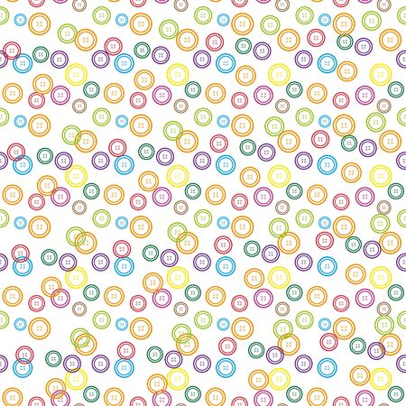 Seamless background with colorful buttons. EPS 10 vector illustration.のイラスト素材