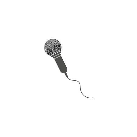 Microphone Icon in trendy flat style isolated on grey background, for your web design, app, logo, UI. Vector illustration, EPS10.のイラスト素材