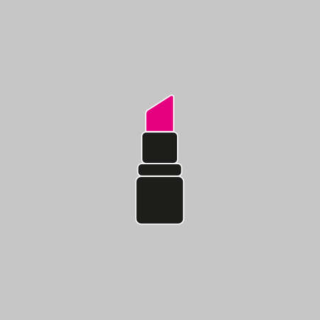 Lipstick icon in trendy flat style isolated on grey background. Beauty symbol for your web site design, logo, app, UI. Vector illustration, EPS 10.のイラスト素材