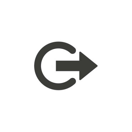 Exchange icon in flat style white background. .のイラスト素材