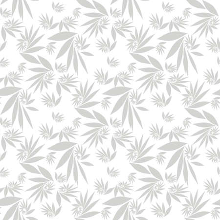 Cannabis leaved in seamless pattern.のイラスト素材