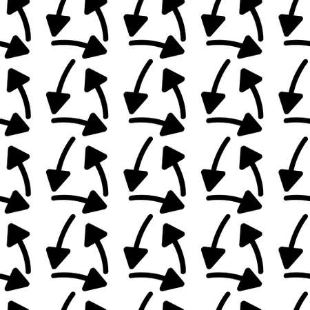 Vector seamless pattern with drawn arrows