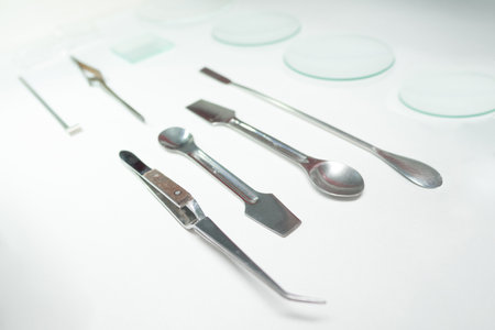 Close-up of laboratory equipment. Selective focus