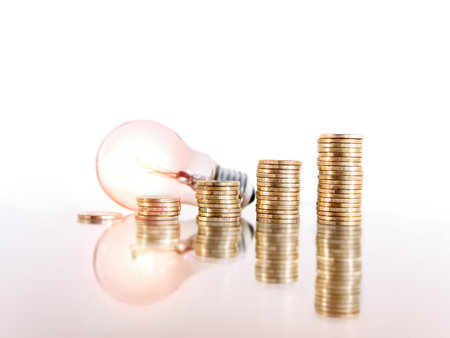 Household and business expenses increase due to the rise in the price of electricity. Select focus.の写真素材