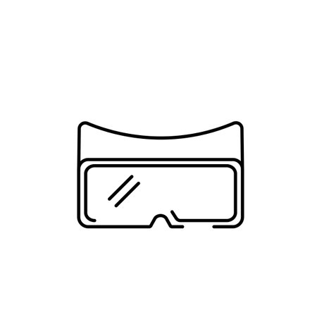 VR line icon. High quality black outline logo for web site design and mobile apps. Vector icons on a white background.のイラスト素材