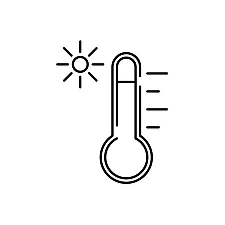 Global Temperature Icon. Global warming. Thermometer EPS10.のイラスト素材