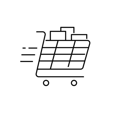 Black friday shopping cart icon Vector . supermarket buy. EPS10.のイラスト素材