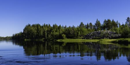 View over a river in a sunny summer day.