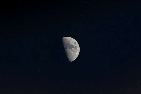 crescent moon with stars background