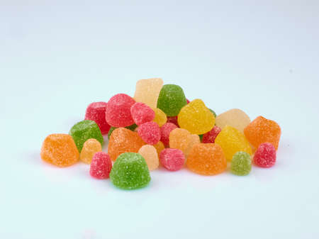 Colored gumdrops isolated on white background gummyの写真素材