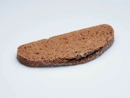 sliced of rye bread isolated on white background