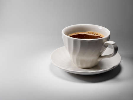 white coffee cup on white backgroundの写真素材