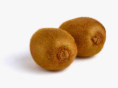Close-Up Of Kiwi Against White Backgroundの写真素材